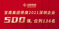 寶鷹集團入圍2021深圳500強企業，位列136名